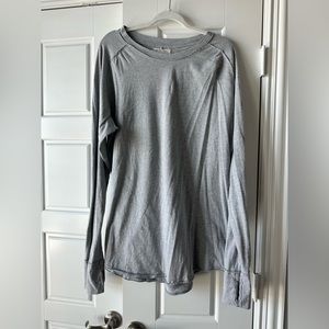 FREE PEOPLE long sleeve grey tee with thumbholes